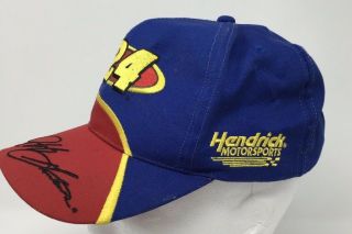 1990 ' s NASCAR Jeff Gordon 24 Hendrick Motorsports Blue Red And Yellow Hat 2