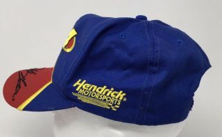 1990 ' s NASCAR Jeff Gordon 24 Hendrick Motorsports Blue Red And Yellow Hat 3