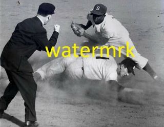 1953 Billy Martin York Yankees Vs Brooklyn Al World Series 8x10 Photo