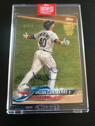 2019 Topps Archives Chicago Cubs Wilson Contreras Auto /13 Update All Star Game