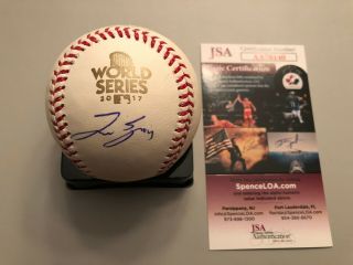 George Springer Houston Astros Signed 2017 World Series Oml Baseball Jsa