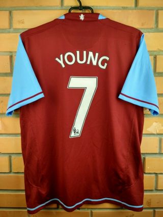 9.  5/10 Young Aston Villa Jersey Medium 2007 2008 Shirt 264311 - 677 Soccer Nike
