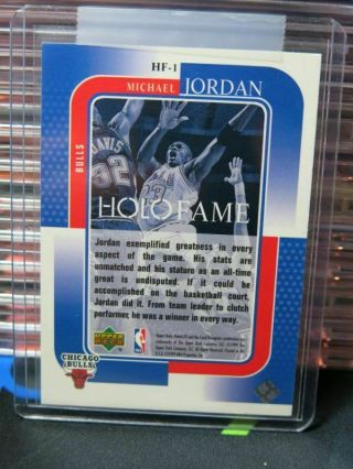 1999 - 00 Upper Deck HoloGrFX Michael Jordan Holofame HF - 1 Bulls BB 2
