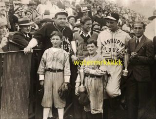 1928 Lou Gehrig & Babe Ruth York Yankees Al Great Barnstorming 8x10 Photo