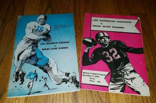 2 1960s Lake Washington Kangaroos Mercer Island High School Football Programs