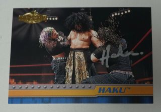 Haku Signed 2001 Fleer Wwf Championship Clash Card 31 Wwe Wrestling Autograph