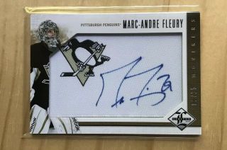 Marc - Andre Fleury 2012 - 13 Panini Limited Auto Patch Ssp /25 On Card Auto