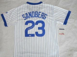 Signed Ryne Sandberg Autographed Chicago Cubs On Field Jersey,  Psa/dna