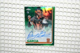 2019 Topps Chrome Green Rookie Autograph Aramis Garcia E/99 Giants Ssp