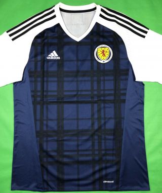 Adidas Scotland 2016/17 L Home Soccer Jersey Football Shirt Sfa Scottish Top