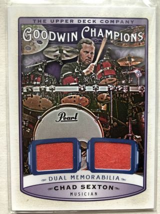 2019 Upper Deck Goodwin Champions Chad Sexton Dual Memorabilia Relic 311 Drummer