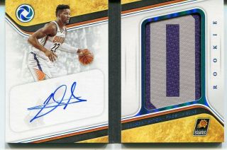2018 - 19 Panini Opulence Booklet Rc Deandre Ayton Nameplate Patch Auto 4/5