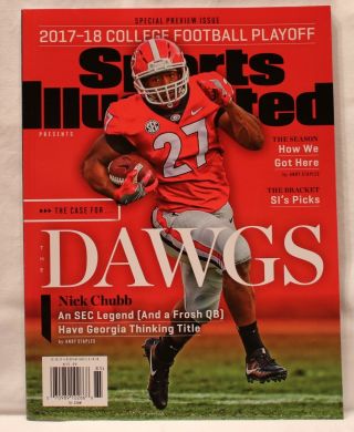 2017 Sports Illustrated Nick Chubb Georgia Bulldogs Football Playoff