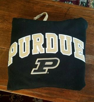 Purdue College Sweatshirt Hoodie Boilermakers E5 Mens Sz L