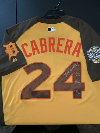 Miguel Cabrera Autographed Signed Detroit Tigers 2016 All Star Game Jersey