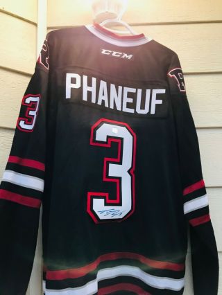 Dion Phaneuf Autographed Red Deer Rebels Ccm Jersey Whl With