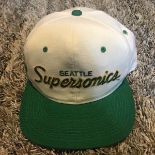 Vintage Seattle Supersonics Snapback Hat Nba Sports Specialties 90s Snapback