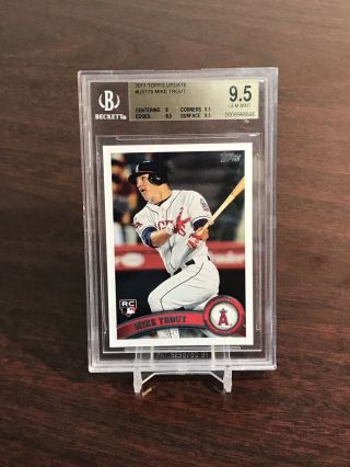 Mike Trout 2011 Topps Update 175 Rc Rookie Card Baseball Sp Bgs 9.  5 Gem
