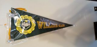 William & Mary Tribe Academia Vintage Wool Pennant With Holder