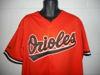 Vintage 90s Majestic Orange Baltimore Orioles Sewn Jersey 2xl Xxl