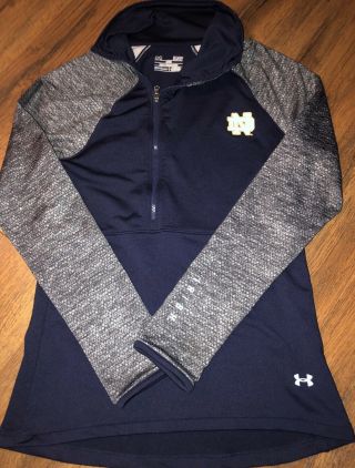 Under Armour Cold Gear Notre Dame 1/2 Zip Shirt Jacket Women 