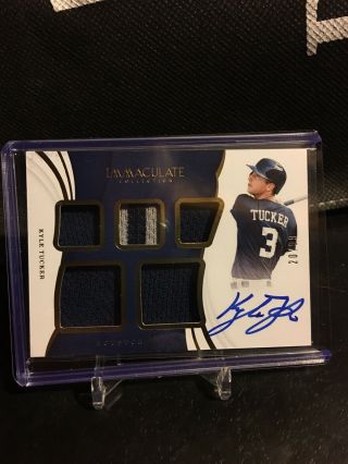 Kyle Tucker 2019 Immaculate Patch Auto /99
