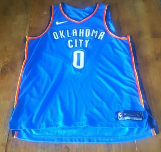 Nike Dri - Fit Russell Westbrook Oklahoma City Thunder Swingman Jersey Size 52