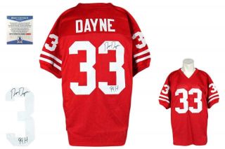 Ron Dayne Autographed Signed Jersey - Red - Beckett Authentic