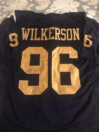 Muhammad Wilkerson Signed / Autographed Navy W/ Gold Jersey - Leaf Authenticated
