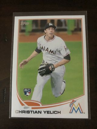 2013 Topps Update Christian Yelich Rc Rookie Card Us290 Milwaukee Brewers