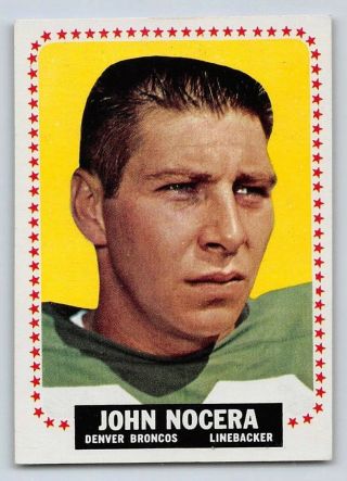 1964 John Nocera - Topps Football Card - 56 - Denver Broncos (short Print)