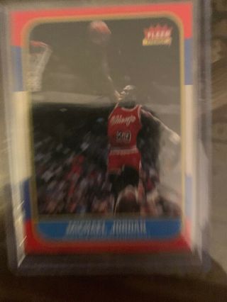 1986 - 1987 Fleer Michael Jordan Chicago Bulls 57 Basketball Card 3