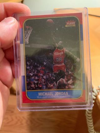 1986 - 1987 Fleer Michael Jordan Chicago Bulls 57 Basketball Card 4