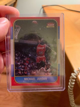 1986 - 1987 Fleer Michael Jordan Chicago Bulls 57 Basketball Card 5