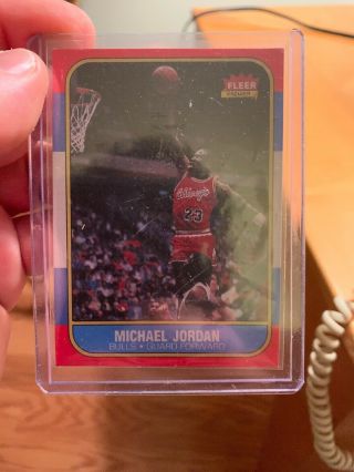 1986 - 1987 Fleer Michael Jordan Chicago Bulls 57 Basketball Card 6