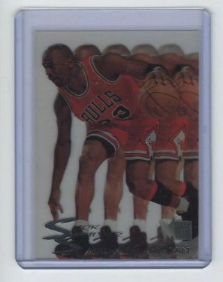 1995 - 96 Fleer Metal Michael Jordan Slick Silver Acetate Insert Card