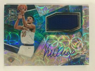 2018 - 19 Panini Spectra Neon Blue Rookie Jersey Auto Autograph Kevin Knox 34/99