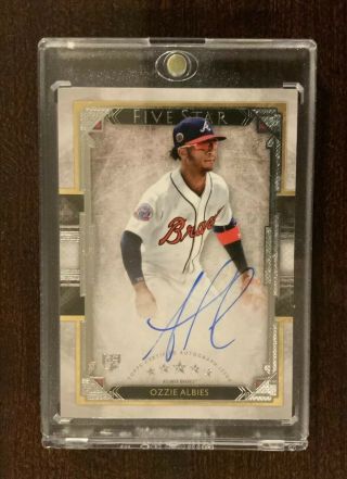 2018 Topps Five Star Ozzie Albies On Card Auto Atlanta Braves Rookie Rc