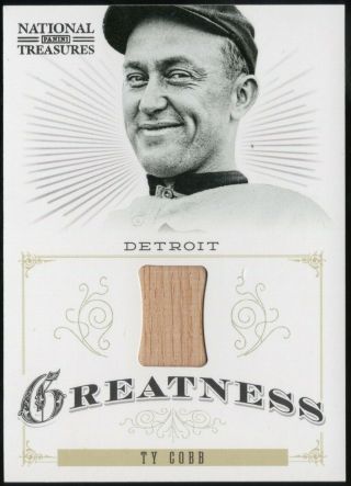 Ty Cobb 2012 Panini National Treasures Greatness Bat Card 52/99 Detroit Tigers
