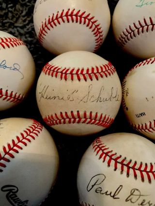 Heinie Schuble Died 1990 Former Baseball Autographed Baseball Detroit Tigers