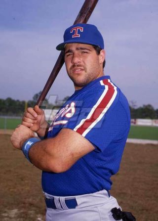 1990 Topps Baseball Color Negative.  Pete Incaviglia Rangers