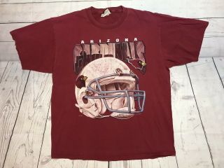 Vintage Arizona Cardinals T Shirt Mens Xl 1997 Plummer 90s Nfl Nutmeg Football