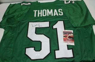 William Thomas Signed Autographed Philadelphia Eagles Throwback Jersey Jsa 5