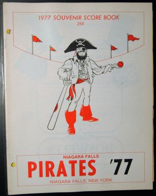 1977 Niagra Falls Pirates Vs Oneonta Yankees Baseball Program - Jose Uribe