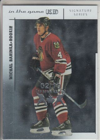 03/04 Itg In The Game Michael Barinka Rookie Spring Expo Parallel /10 199