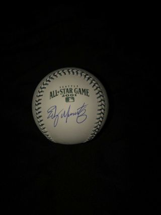 Edgar Martinez Autographed 2001 All Star Baseball Seattle Mariners Signed Hof