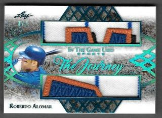 2019 Leaf Itg The Journey Roberto Alomar 2 Pc Game Patch Platinum Blue 4/7