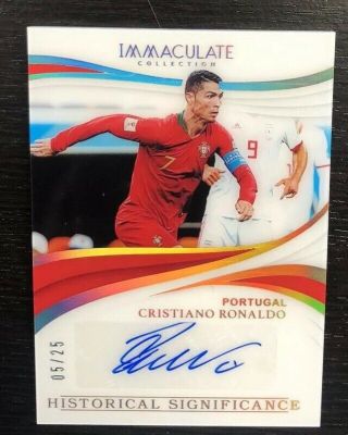 5/10 Cristiano Ronaldo 2018 - 19 Immaculate Historical Significance Auto Autograph