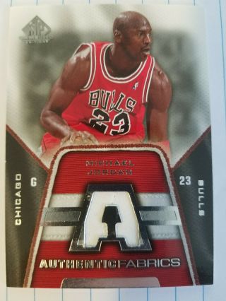 Michael Jordan 2007 - 08 Upper Deck Sp Game Authentic Fabrics Jersey Card Hof