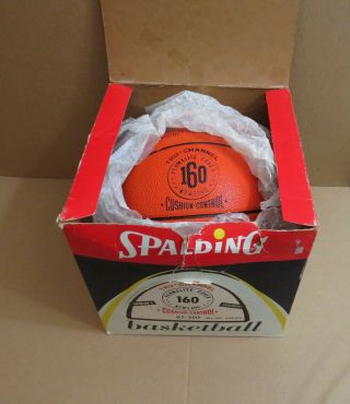 1967 Vintage Spalding Official Top - Flite 160 Professional Grade Basketball Wbox